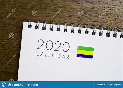 Gabon Flag On 2020 Calendar Stock Image Image Of Holidays Algerian