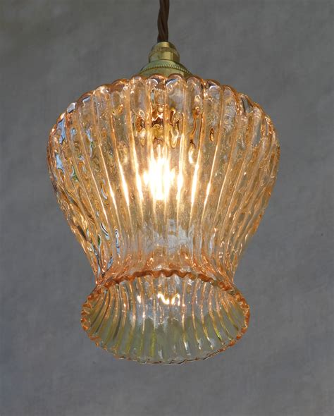 Vintage Glass Pendant Lights France C1970 Set Of 3 Atelier33bis