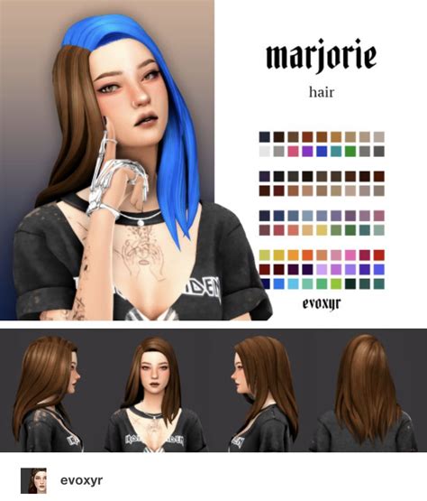 Teagan Hair Evoxyr On Patreon Sims 4 Sims Hair Sims