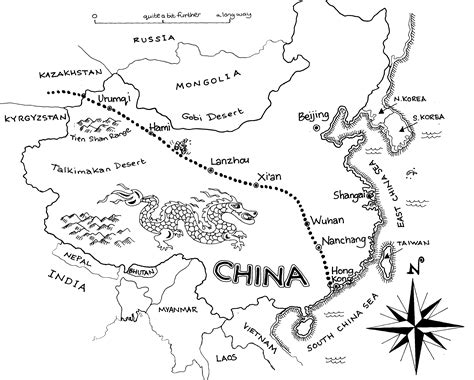 Outline Map Of China Asia For Educators Columbia University Clip