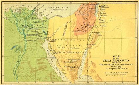 Map Of The Israelites Journey From Egypt To Canaan