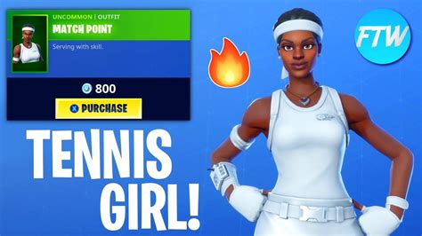 Fortnite Item Shop New Tennis Girl Skin Match Point Fortnite