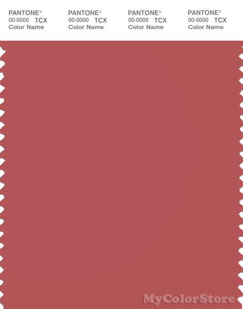 Pantone Smart 17 1537 Tcx Color Swatch Card Pantone Mineral Red