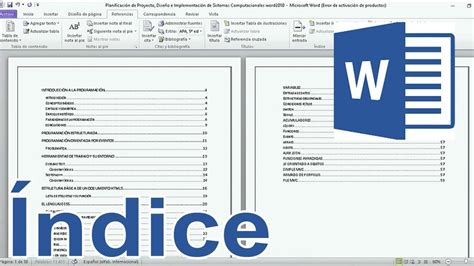 Como Se Hace El Indice En Word Automatico Printable Templates Free