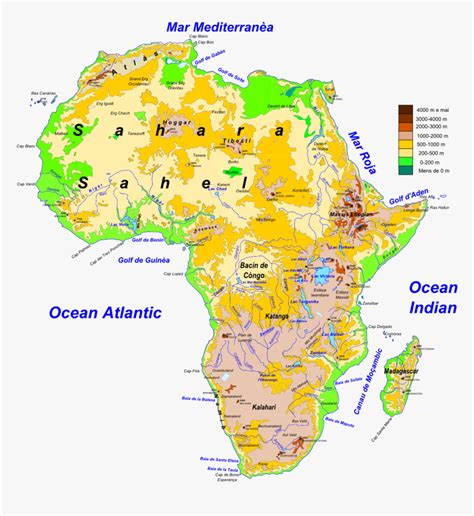 Moverse Fondo Durante Mapa Topografico De Africa Untado De Verdad