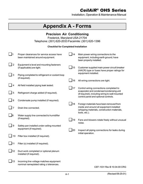 Appendix A Forms
