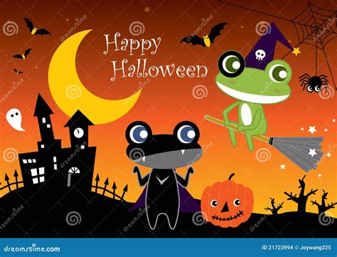 Halloween Frogs Stock Vector Illustration Of Interesting 21723994