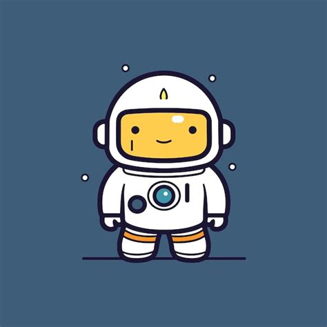 Premium Vector Cute Mascot Astronaut Cartoon Spaceman Illustration