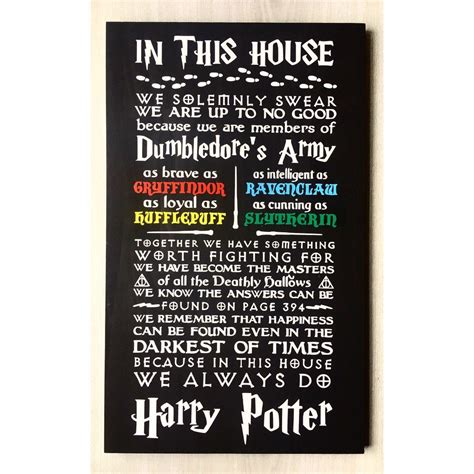 In This House We Do Harry Potter Harry Potter Sign