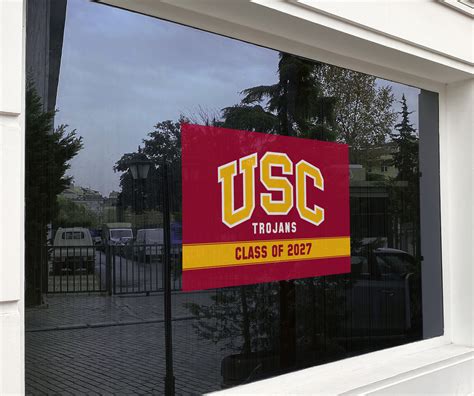 Usc Trojans Double Sided Window Graphic Class Of 2027 Usc Signs