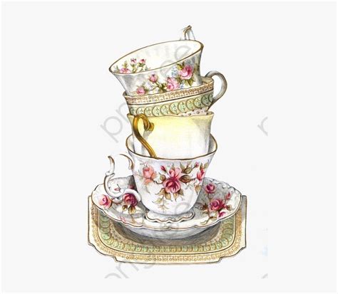 Transparent British Tea Clipart Vintage Tea Cups Clipart HD Png Download Transparent Png