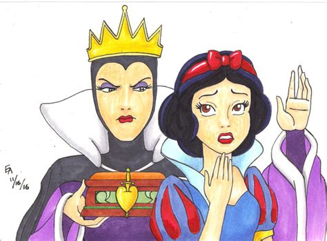 queen grimhilde and snow white by mayorlight on deviantart
