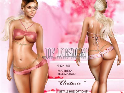 Second Life Marketplace Jf Design Victoria Maitreyabelleza Bikini Set Black Demo
