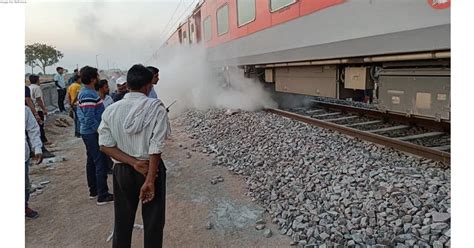 Madhya Pradesh Khajuraho Udaipur Train Engine Catches Fire Near