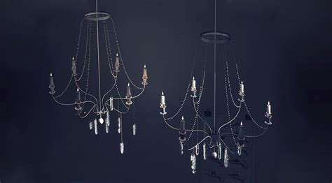 Keke Raw Crystal Chandelier For Shiny Shabby The 20th The Sims