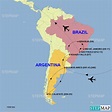 StepMap - Brazil & Argentina - Landkarte für South America