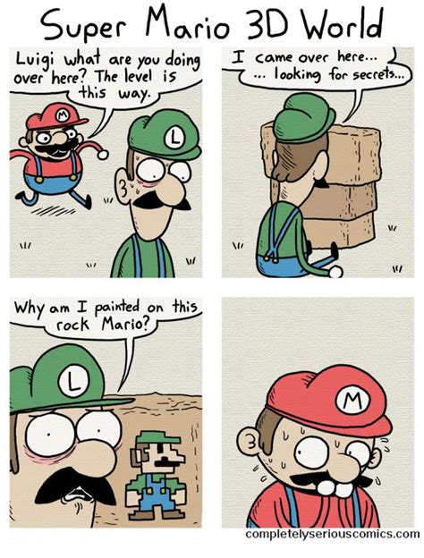 The Comic Strip Shows How Mario And Luigi Are Doing Different Things In