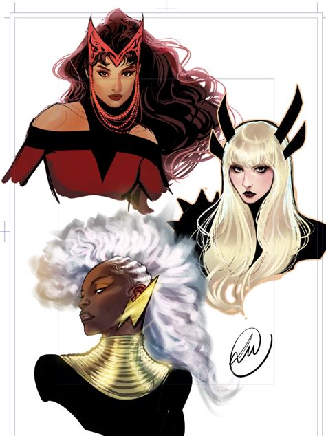 Imperius Rex Scarlet Witch Magik And Storm Art By Lukas Werneck