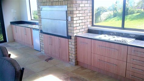 Indoor Braai Area With Cupboard And Drawer Space In Memphis Cherry