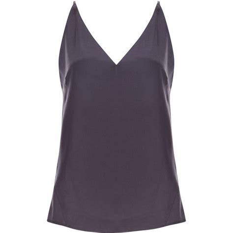 J Brand Silk Lucy Cami Liked On Polyvore Featuring Intimates Camis Grey Grey