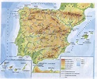 Mapa Físico de España - Tamaño completo