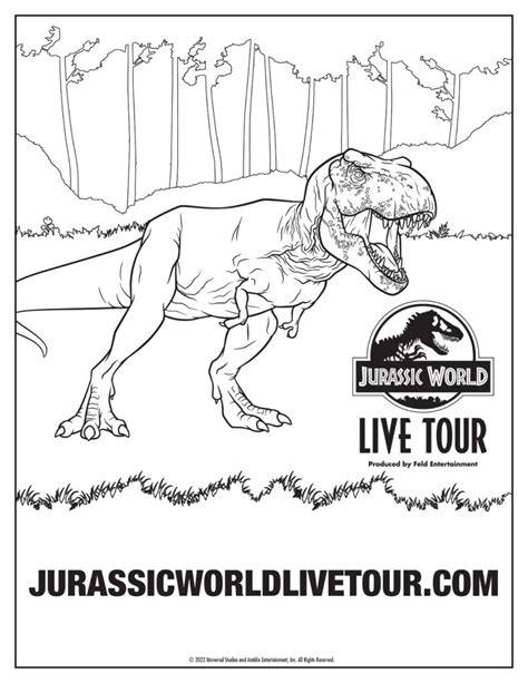 Printable Activity Sheets Jurassic World Live Tour
