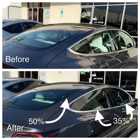 Percent Window Tint Before And After Car Window