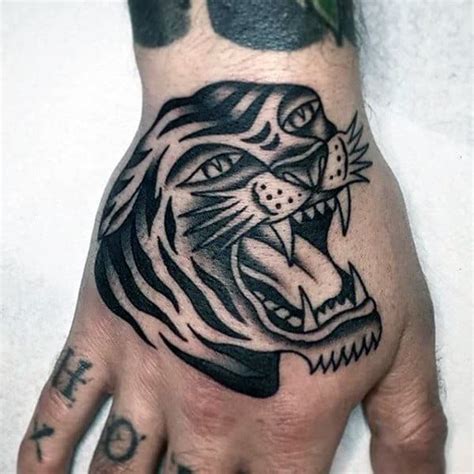 75 Traditional Tiger Tattoo Designs For Men Striped Ink Ideas