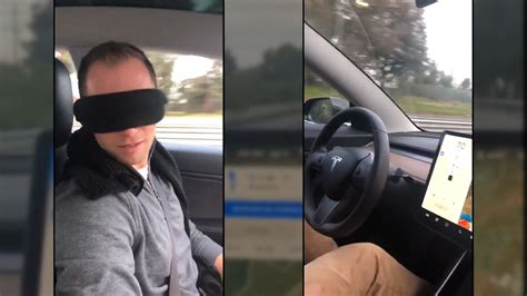 Tesla Driver Stupidly Does Bird Box Challenge On Autopilot While