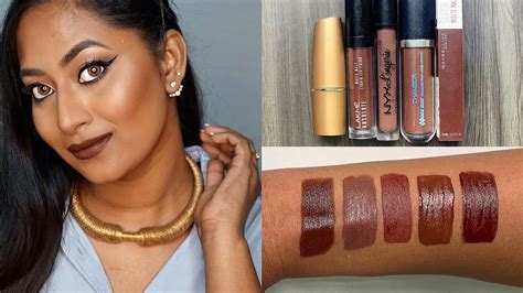 My Top 5 Affordable Brown Lipsticks For Dusky Dark Brown Indian Skintone Rs 200 Rs 845