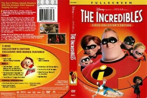 The Incredibles Dvd 2 Disc Set Fullscreen Collectors Edition