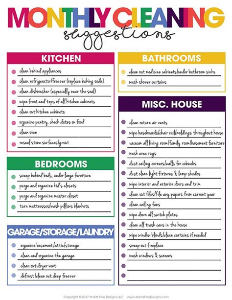 Customizable Diy Cleaning Checklist Free Printable Cleaning