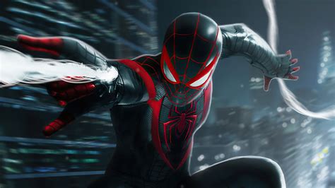 1280x720 Miles Morales Spider Man Black Suit 720p Wallpaper Hd Games