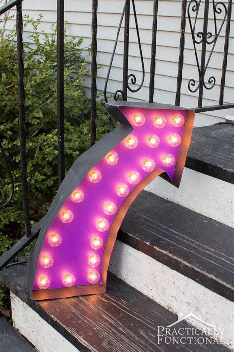 Now you are ready to insert your lights! DIY Lighted Marquee Sign | Marquee sign, Light box diy, Arrows diy