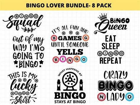 Bingo Svg Bundle Bingo Lover Svg Funny Bingo Bundle Bingo Player Png