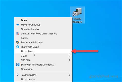 How To Create A Shortcut To Device Manager On Windows 10