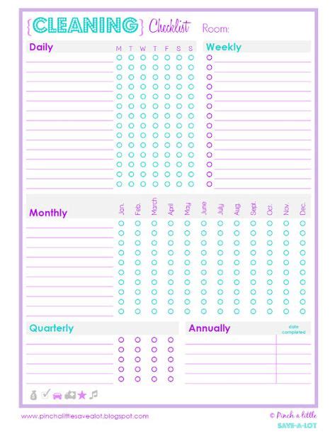 Great Cleaning Checklist You Can Fill Out For Daily Weekly Monthly