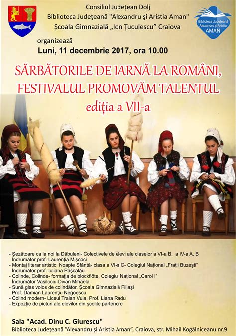 Sărbătorile De Iarnă La Români Festivalul Promovăm Talentul Stiri