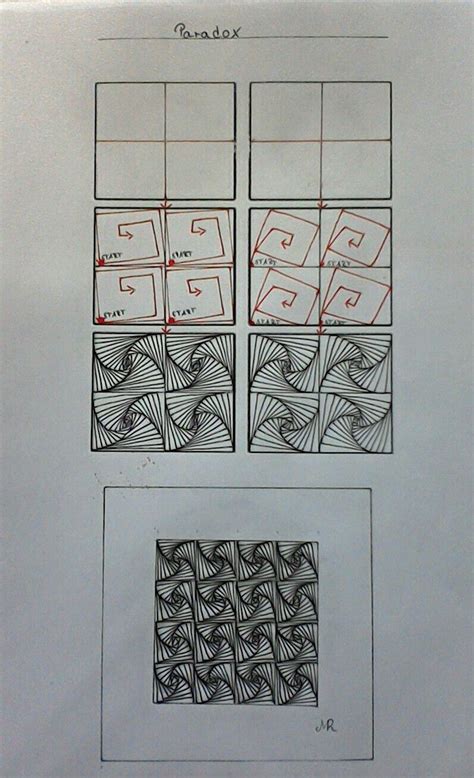 Zentangle Pattern Paradox By Lena Zentangle Drawings Doodles