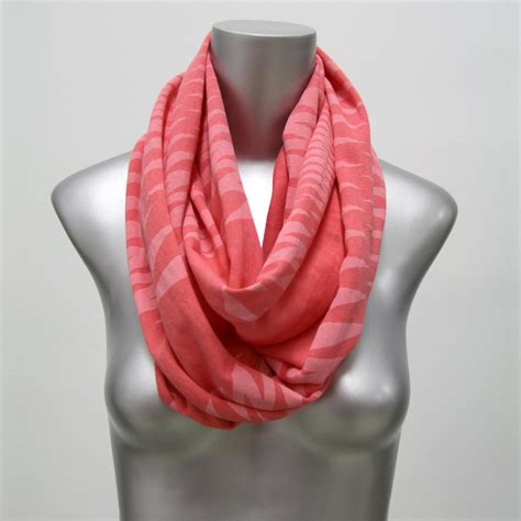 Coral Infinity Scarf Womens Head Neck Wrap Circle Scarf Loop Scarves Unique On Luulla