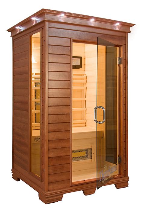 Therasauna 2 Person Infrared Sauna With Mps Control Aspen Wood And 8