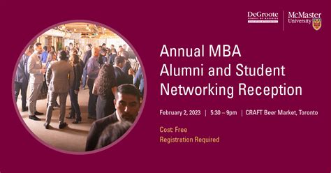 Mba Alumni And Student Networking Reception Degroote School Of Business