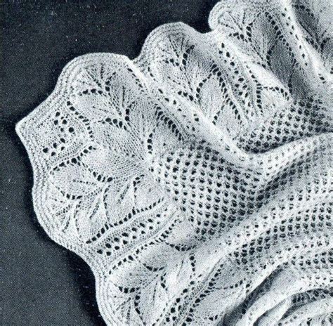 Infants Vintage Shawl Blanket Newborn Pdf Knitting Pattern Etsy