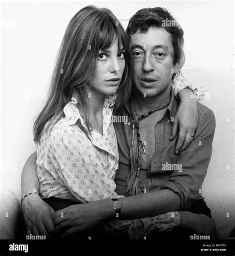 Serge Gainsbourg French Composer Musician And Wife English Stock 27520