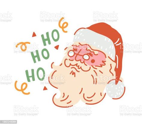 Santa Claus Saying Ho Ho Ho Stock Illustration Download Image Now Santa Claus Retro Style
