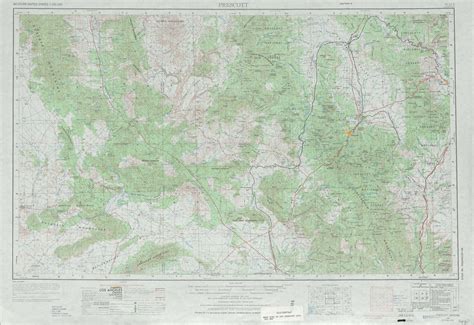 Prescott Topographic Maps Az Usgs Topo Quad 34112a1 At 1250000 Scale