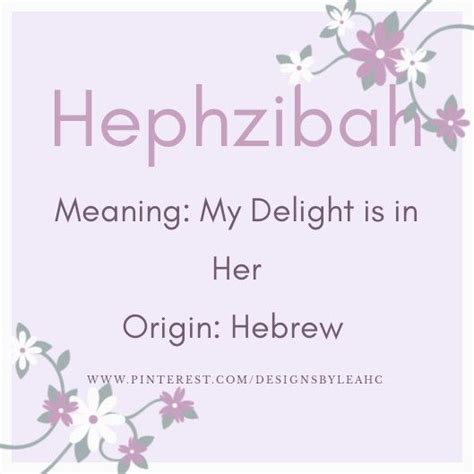 Hephzibah Hephzibah Baby Girl Names Girl Names