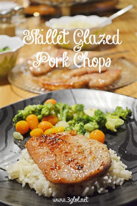 Simply follow the cook time chart below for the chops you're using these pan fried pork chops are a scrumptious pork chop recipe that'll be on your dinner table in 15 minutes using just 5 ingredients. Skillet Glazed Pork Chops by 3GLOL.net | Thin pork chop ...