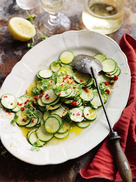 Apple is the best substitute for zucchini when it comes to making a dessert. Marinated Zucchini Salad | Donna Hay