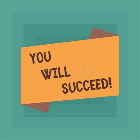 Conceptual Hand Writing Showing You Will Succeed Business Photo Text